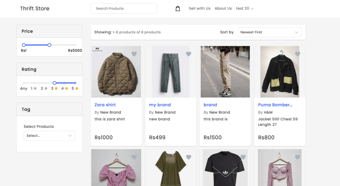 Gracie Sharma Chapagain's project: Thrift Cloth Marketplace - The project was developed as a centralized online ...